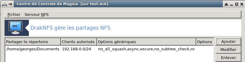 Installation NFS